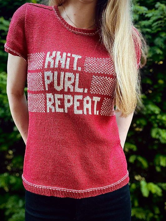 Knit Purl Repeat Tee – Knitting pattern