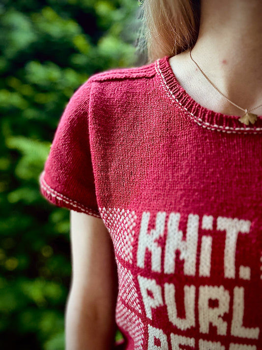 Knit Purl Repeat Tee – Knitting pattern