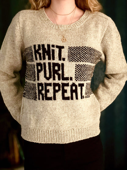 Knit Purl Repeat Sweater – Strickanleitung