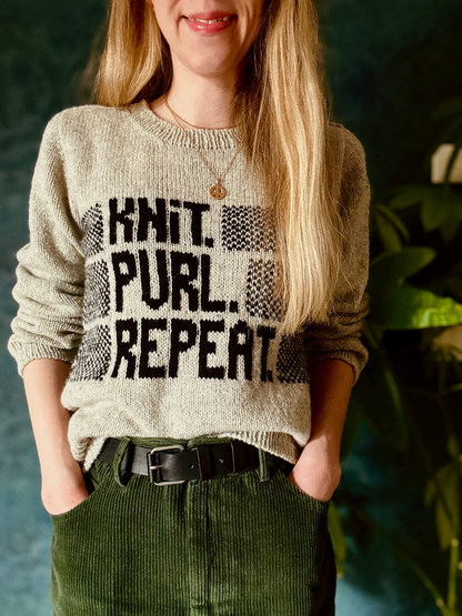 Knit Purl Repeat Sweater – Strickanleitung